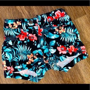 Floral High-Waisted Shorts